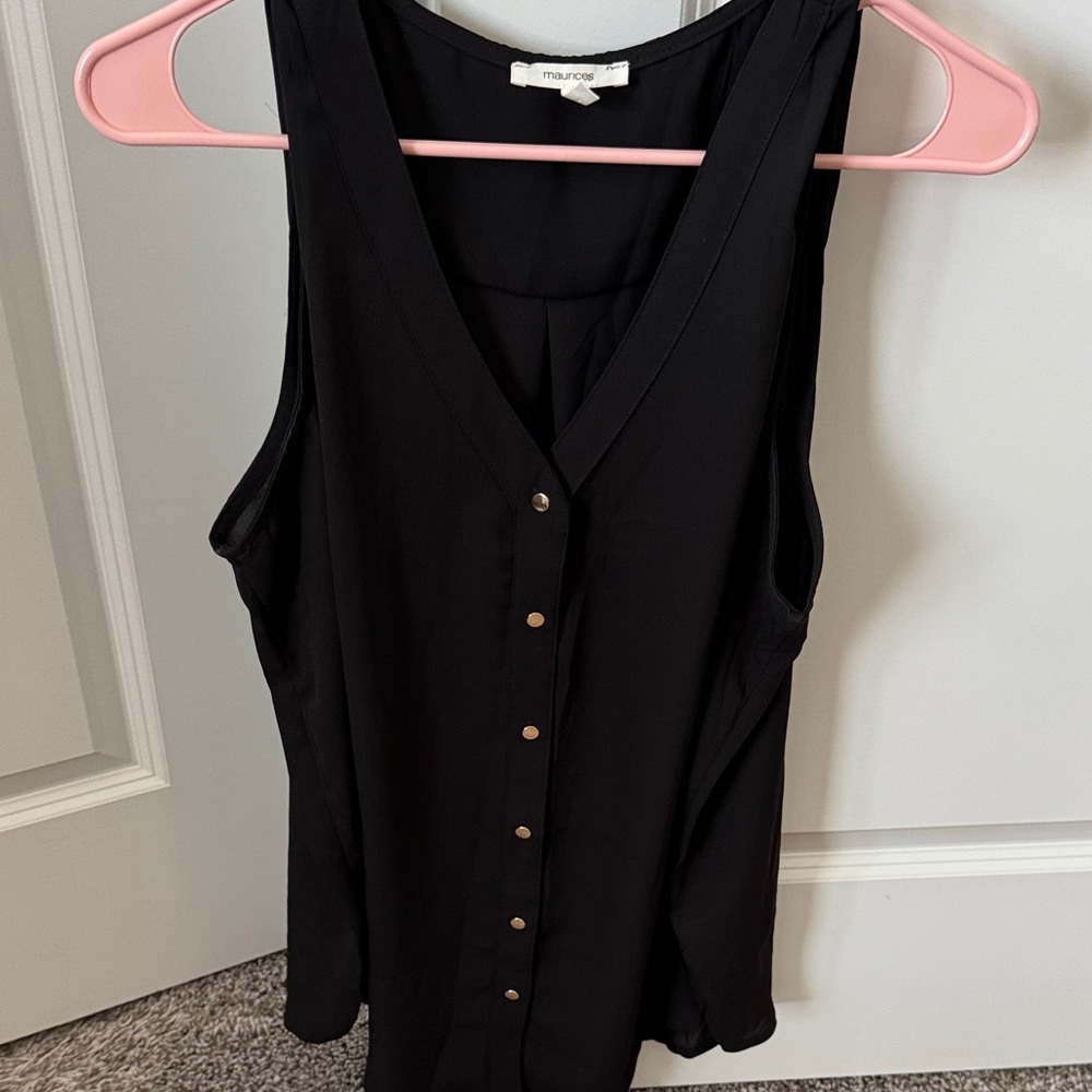 Maurices Black Sleeveless Blouse